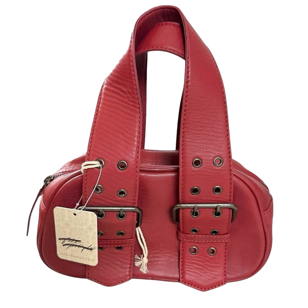 FREE PEOPLE Say Yes leather handbag in oxblood - Picture 1 of 7